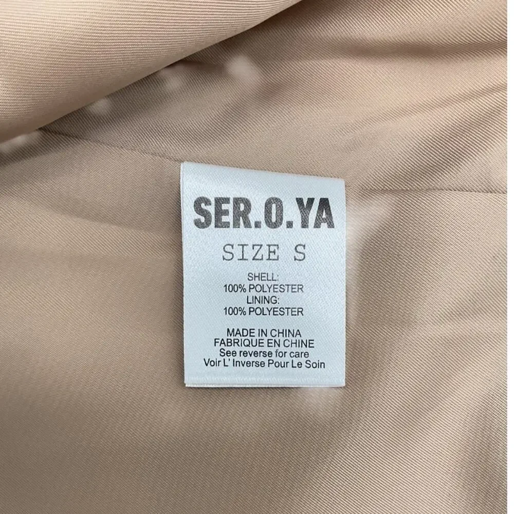 Retrofete Pinstriped Oak Eggshell Angelina Vest Size S NWT